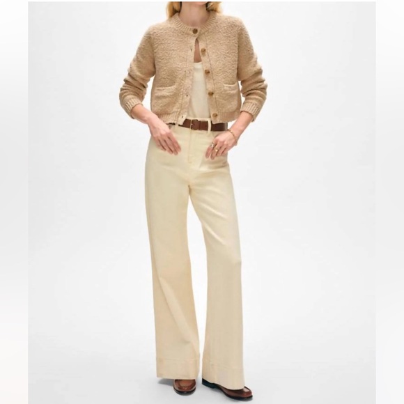 White + Warren - Cotton Slub Pocket Cardigan - Picture 4 of 5